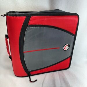 Case It School‎ Binder Red Large Zippered w/ Carrying Handle